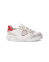 Sneakers Nice Kids, Bianco e Rosso Philippe Model