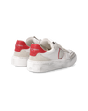 Sneakers Nice Kids, Bianco e Rosso Philippe Model - 3