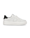 Junior Nice Low-Top Sneakers in Leather, White Black Philippe Model - 1
