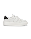 Junior Nice Low-Top Sneakers in Leather, White Black Philippe Model