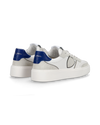 Junior Nice Low-Top Sneakers in Leather, White Blue Philippe Model - 3