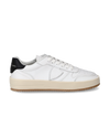 Women's Nice Low-Top Sneakers in Leather, White Black Philippe Model - 1