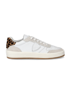 Flache Sneakers Nice für Damen – Weiß und Animal-Print Philippe Model
