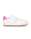 Zapatilla baja Nice para mujer - blanca y fucsia Philippe Model