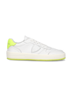 Baskets basses homme Nice - blanc et jaune fluo Philippe Model