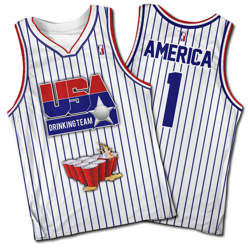 USA Drinking Team Basketball Jersey #1 