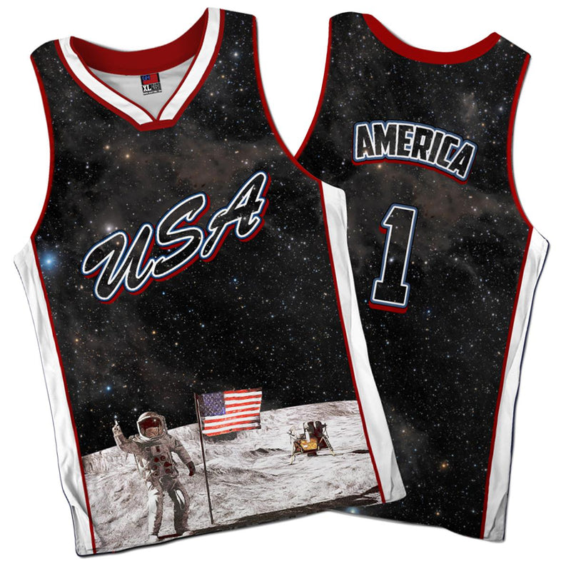 USA Galaxy Basketball Jersey - Old Row