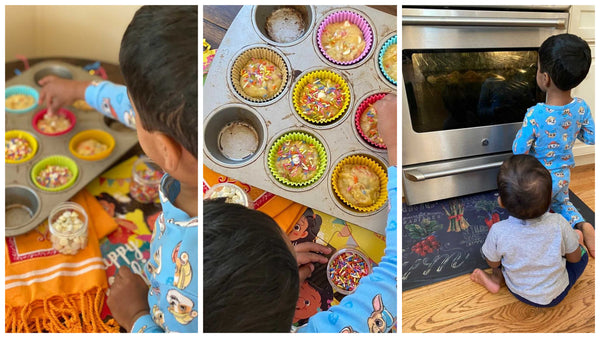 Baking Thandai Muffins with Kids for Holi