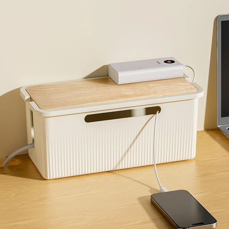 Cable Storage Box Desk Organizer for Charging Cables