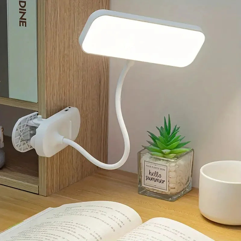 Clip-on LED Desk Lamp - USB Rechargeable Reading Light for Study & Office - Image 2