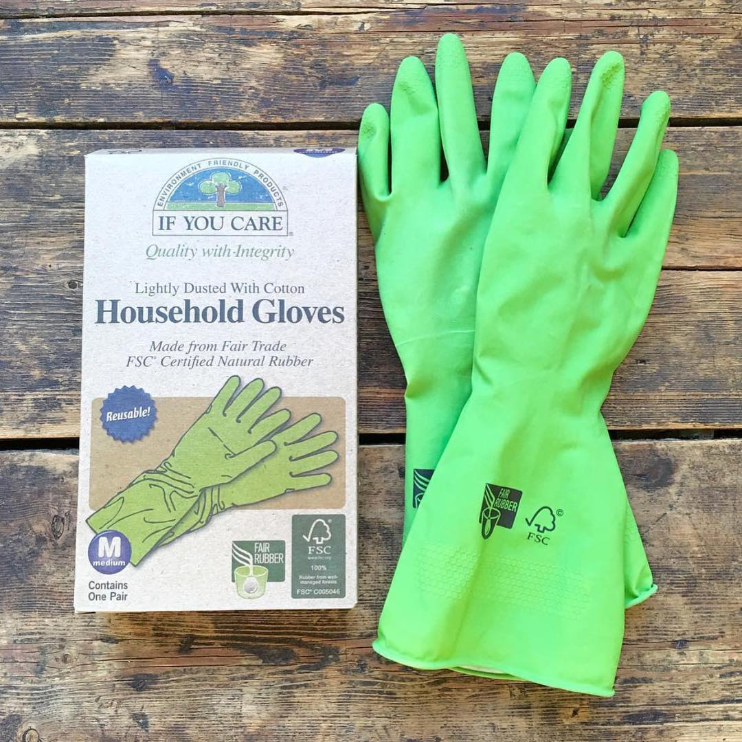 If You Care Household Natural Rubber Gloves in a Medium Size