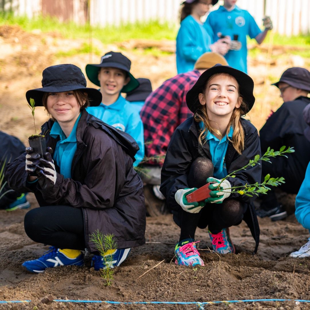 National Tree Day Kids Planting Trees