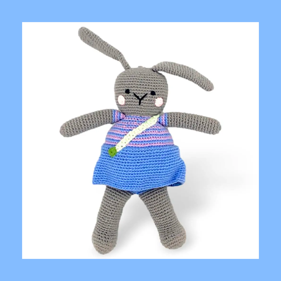 Pebble Ethical Toys Blue Bunny