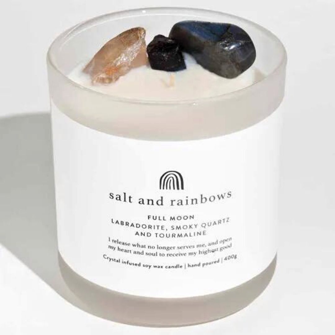 Salt And Rainbows Full Moon Oudh Wood Candle