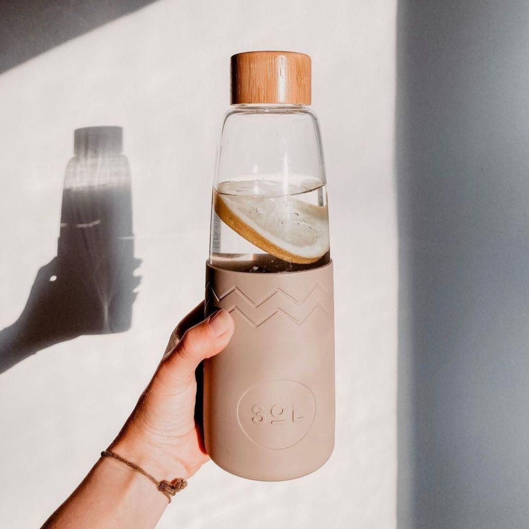 SoL Reusable Glass Bottle Seaside Slate