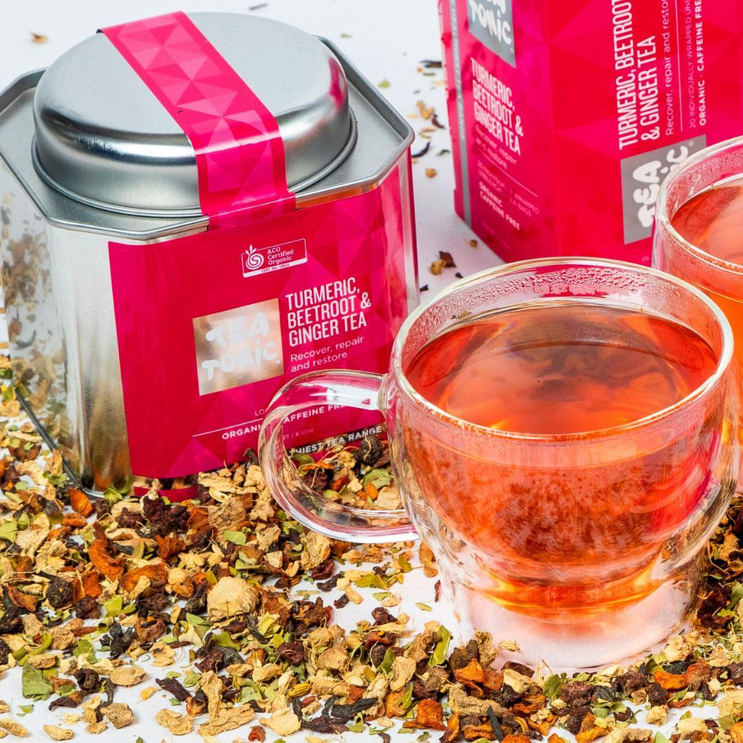 Tea Tonic Turmeric, Beetroot & Ginger Loose Tea in a Tin 