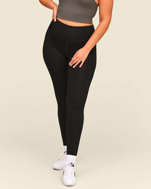 Compressive High-Rise Legging, Long Black