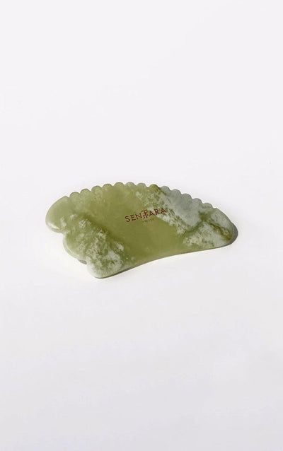 Gua Sha Corne à Dents - Jade Vert