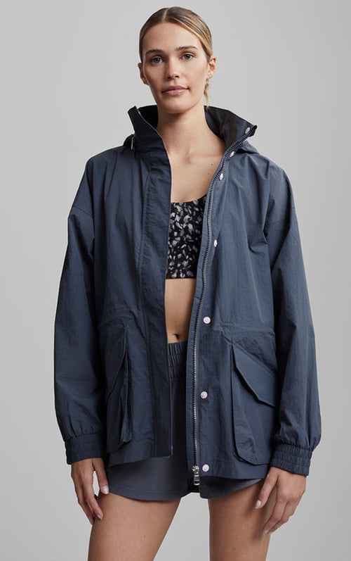 nellie relaxed fit windbreaker blue turbulence