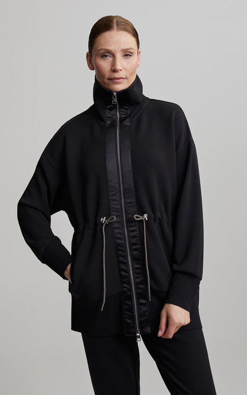 ridgefield longline zip throug black