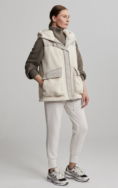 waller sherpa gilet sandshell /dove