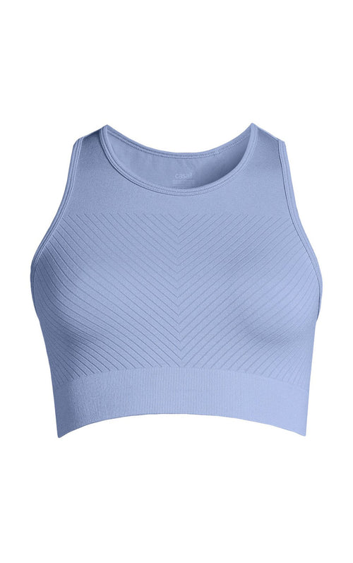 Essential Block Seamless Sport Top Breeze Blue