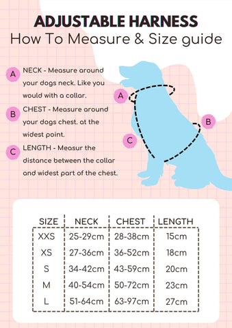 Adjustable Dog Harness Size Guide - PupClub Couture