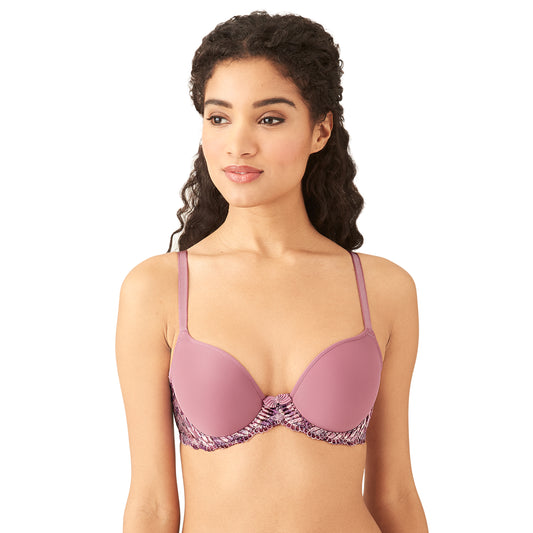 Wacoal At Ease Seamless Underwire Bra Size 34G Dusty Orchid Mauve Purple
