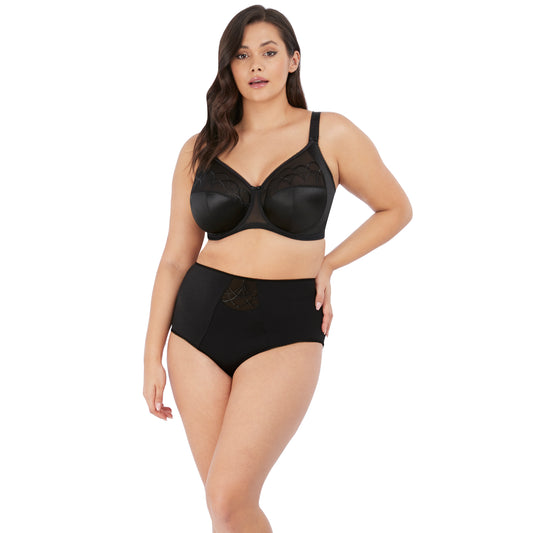 New Elomi 4030 Cate Underwired Full Cup Banded Bra Black Size 40K.
