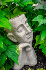 luxenhome bust outdoor planter