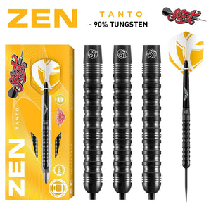 Shot Zen Tanto Steel Tip Dart Set-90%-Tungsten - BalboniDarts
