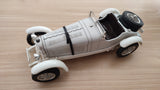 Retrouvez toutes les pièces détachées de votre modèle miniature Bburago Burago, Mercedes-Benz SSK de 1928 et de taille 1/18 1/18e 1/18ème