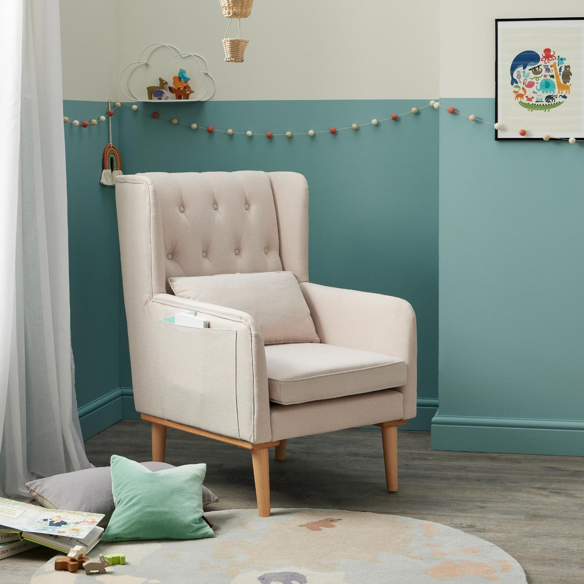 Babymore Lux Nursing Chair in Cream colour