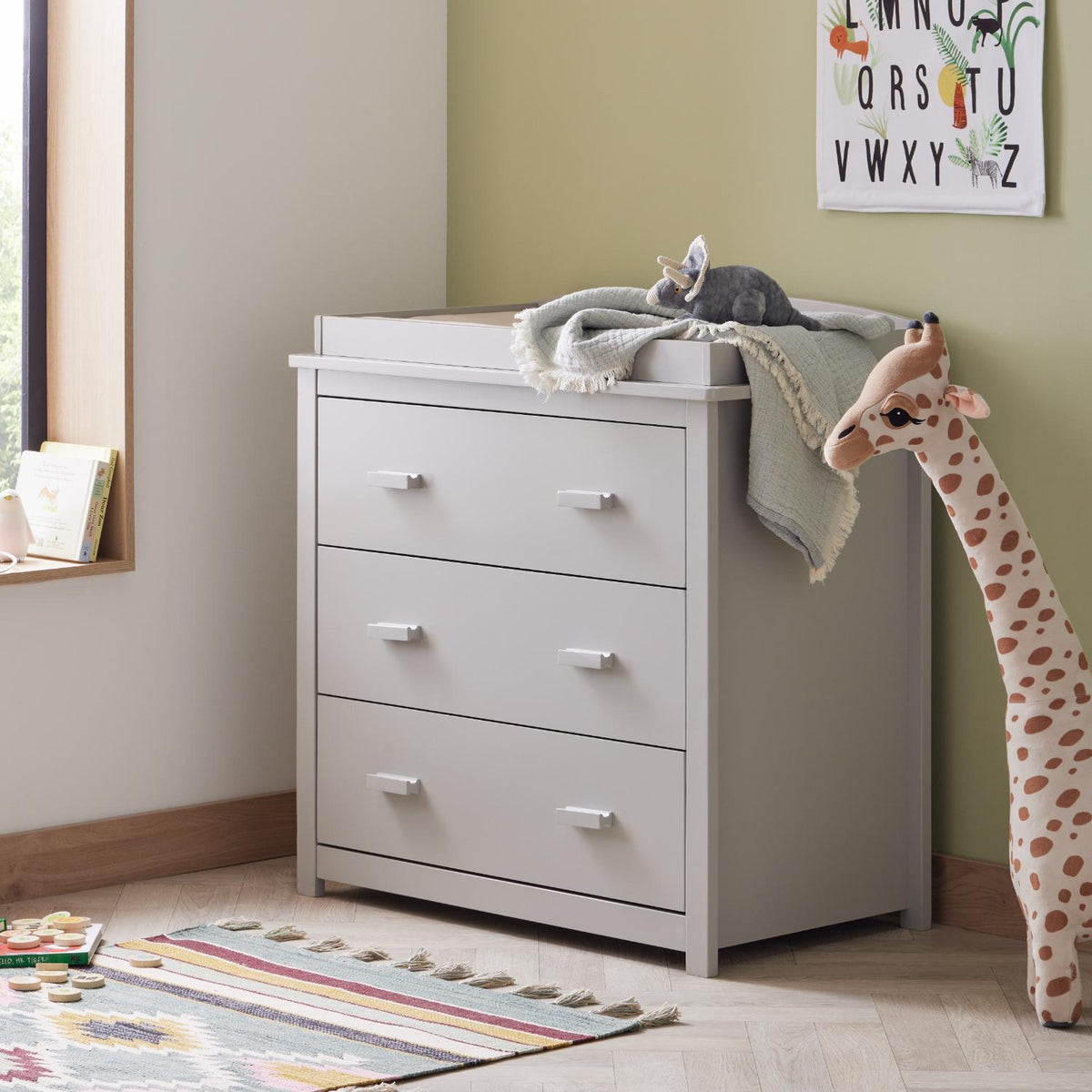 Babymore Universal Nursery Chest Changer in Grey colour