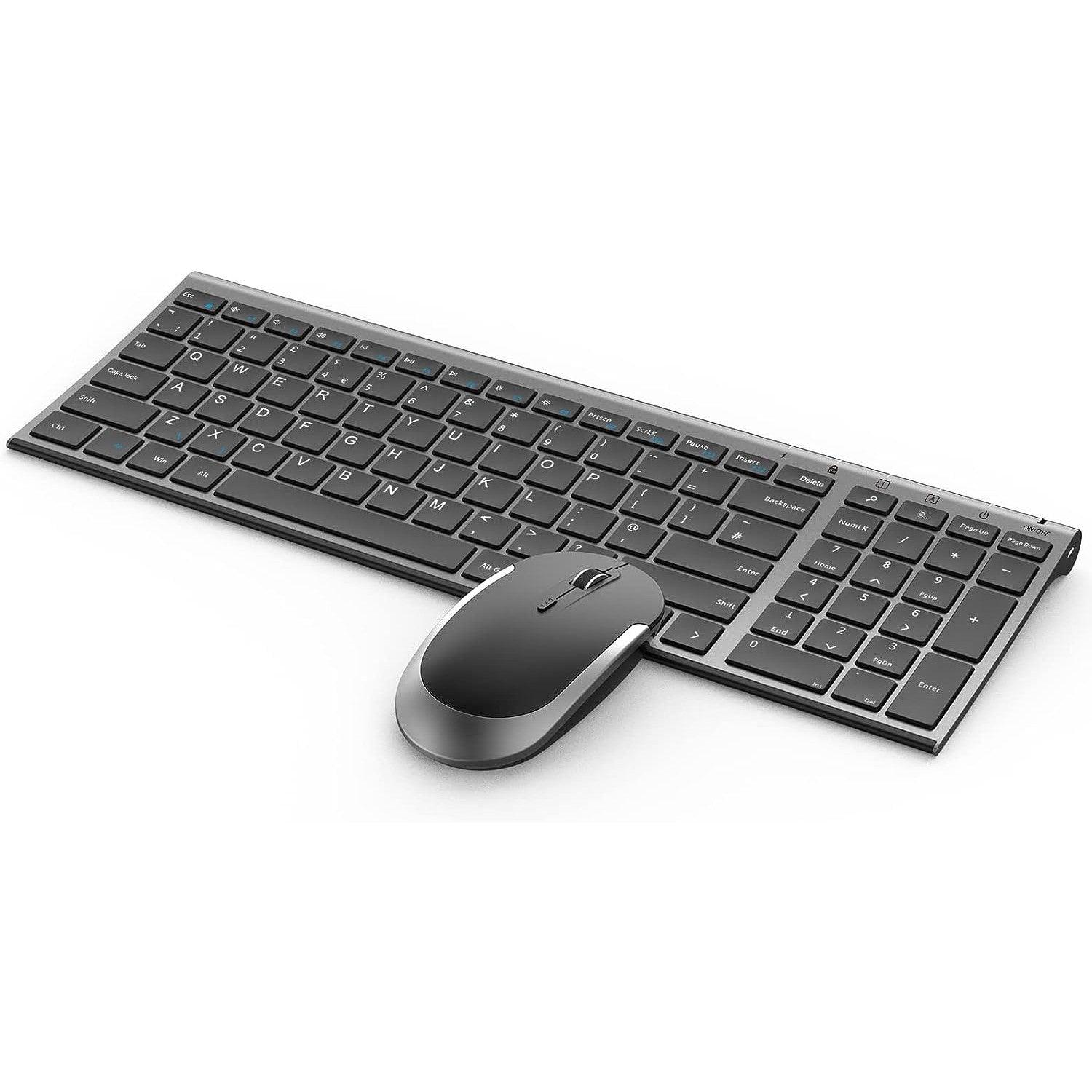 Wireless Rechargeable Keyboard and Mouse Combo, UK Layout for PC