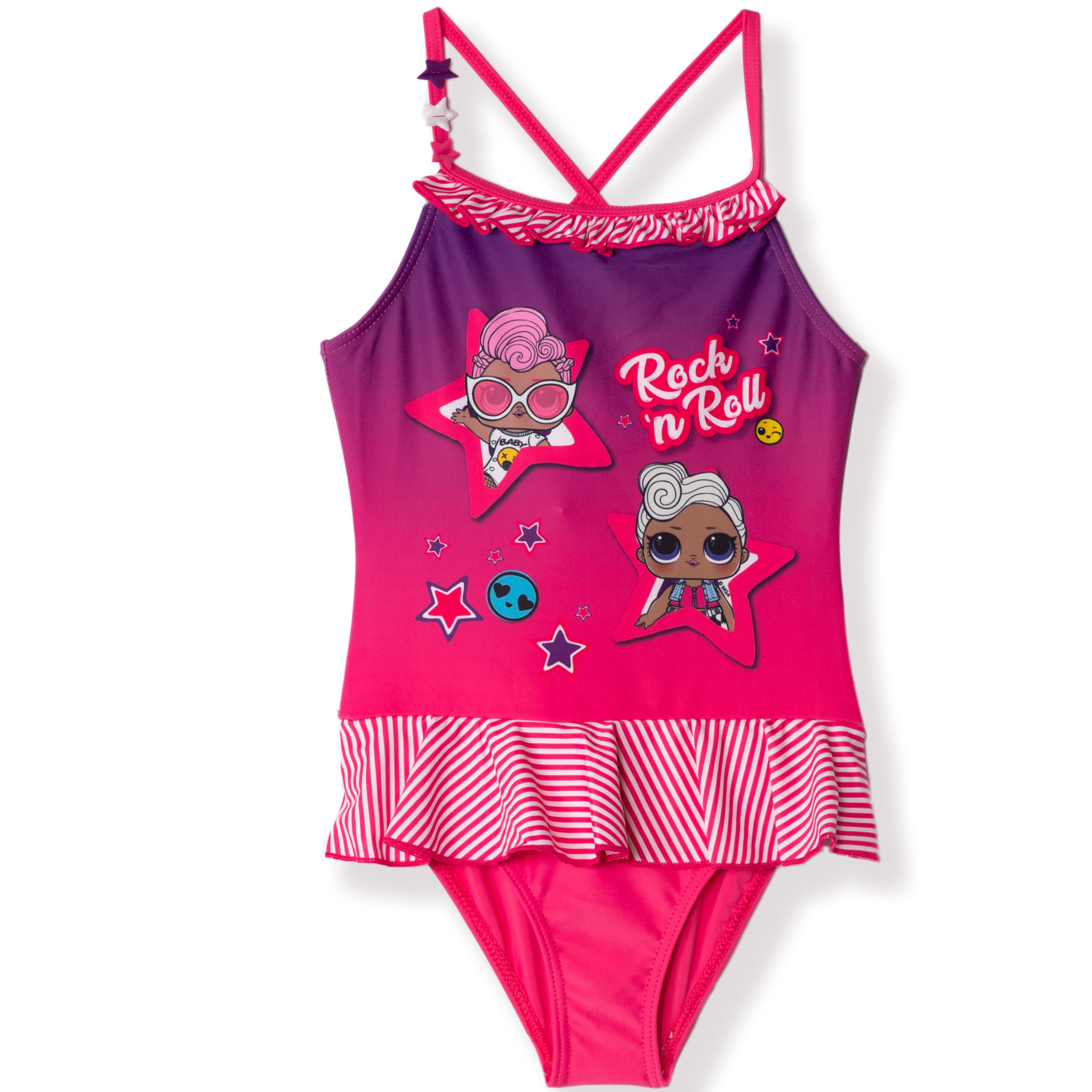 Girls Sports & Outdoors Swimming Costume with Skirt 4-10 Years LOL ...