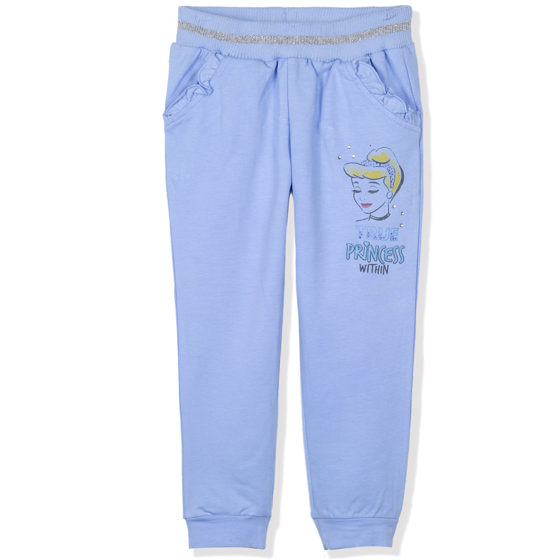 girls blue jogging bottoms