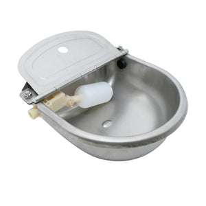 Cattle Drinking Bowl 4L 304 Stainless Steel Water Trough Horses Sheep Pig Float Automatic Waterer Dog Drinking Bowl Bull Acces - shopsmalltotallanimalsupply - Horse Water Trough