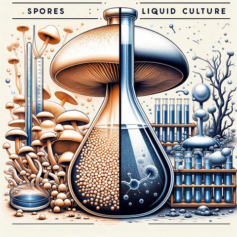 difference between spores and liquid culture