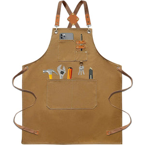 Leatherworkers Cotton Canvas Work Apron - Leatherado Leather Supply - Money Apron