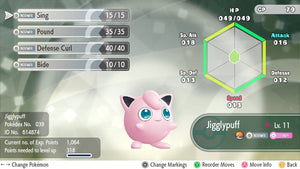 6iv Shiny Jigglypuff For Pokemon Lets Go Pikachu Eevee