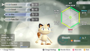 6iv Shiny Meowth For Pokemon Lets Go Pikachu Eevee