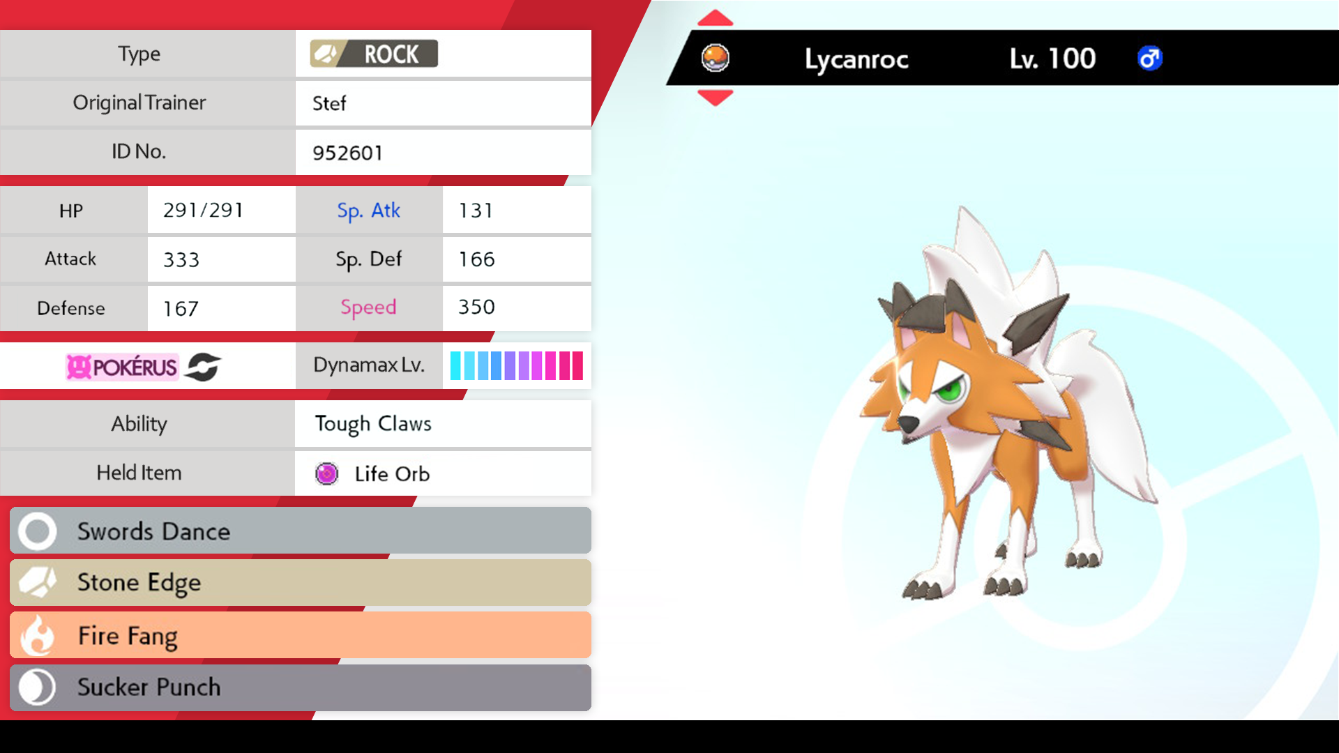 lycanroc dusk form sword and shield