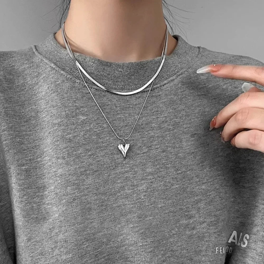 TouchUp And More Double Layer Pendant Necklace