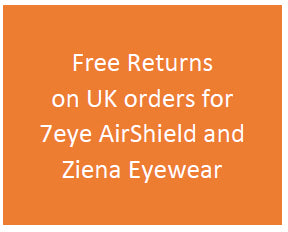 free returns on 7eye AirShield and Ziena Eyewear