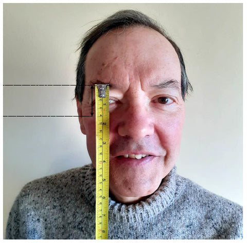How  to measure eyebrow to cheekbone height