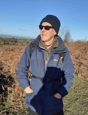 John wearing his Ziena Kai glasses on a walk around Dartmoor