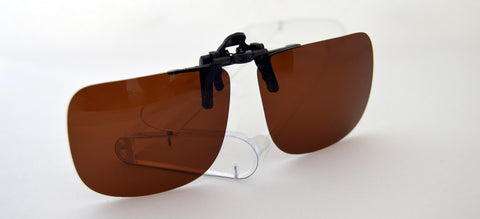 Clip-on Flip-up Polarized Driving Fishing Rectangular Sunglasses