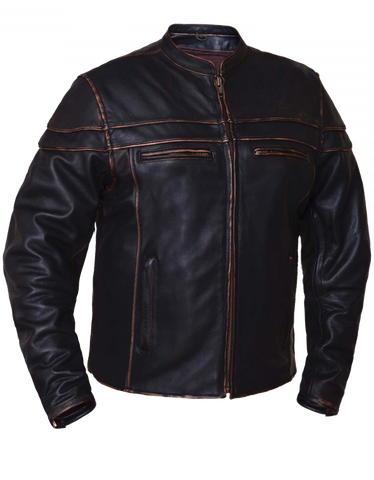 Antique Brown distressed Leather Jacket – Route 32 Riding Gear