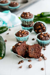 zucchini double choc grain free muffins